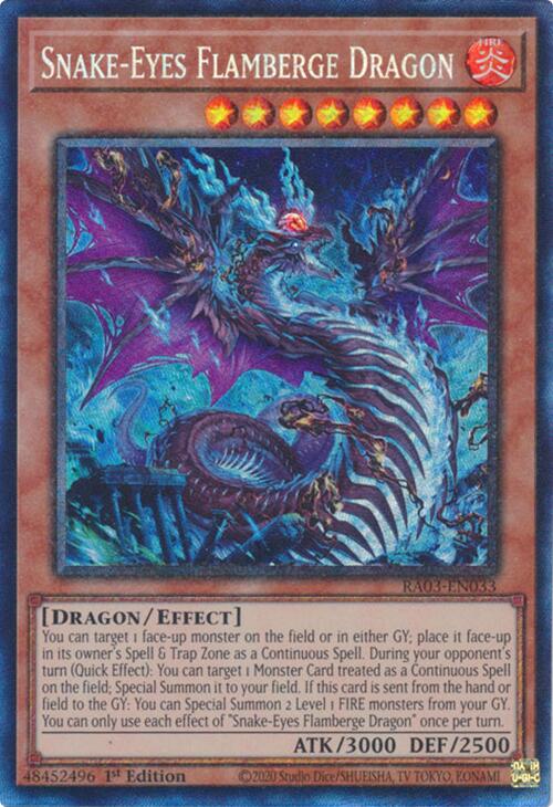 Snake-Eyes Flamberge Dragon (CR) [RA03-EN033] Prismatic Collector's Rare | Exor Games New Glasgow