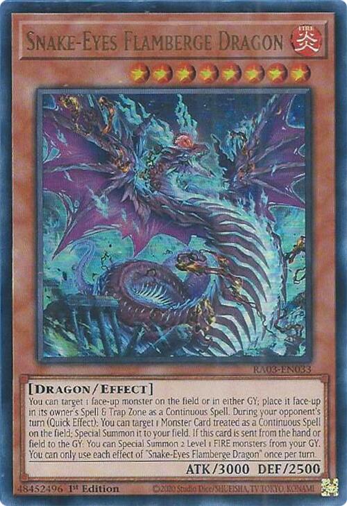 Snake-Eyes Flamberge Dragon (UR) [RA03-EN033] Ultra Rare | Exor Games New Glasgow