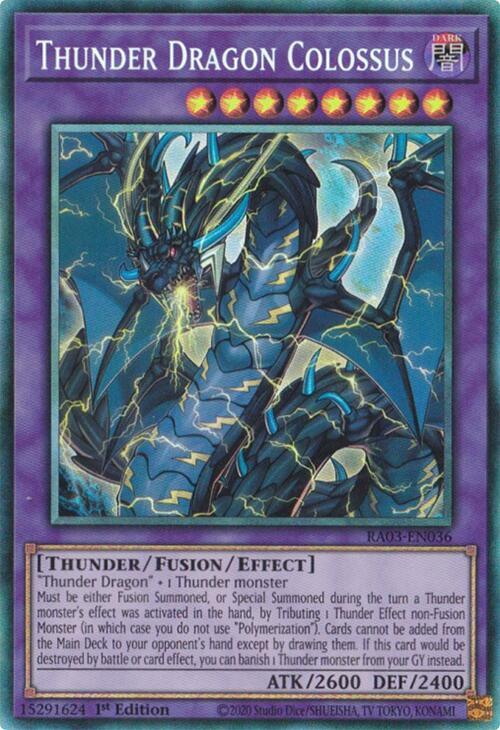 Thunder Dragon Colossus (CR) [RA03-EN036] Prismatic Collector's Rare | Exor Games New Glasgow