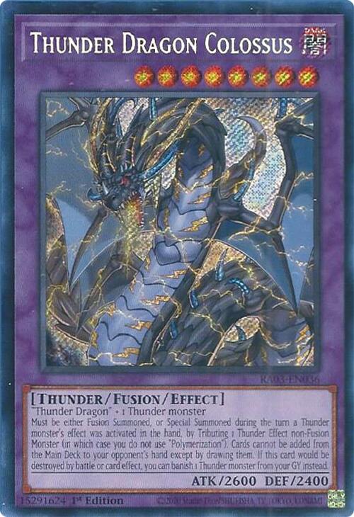 Thunder Dragon Colossus (Secret Rare) [RA03-EN036] Secret Rare | Exor Games New Glasgow