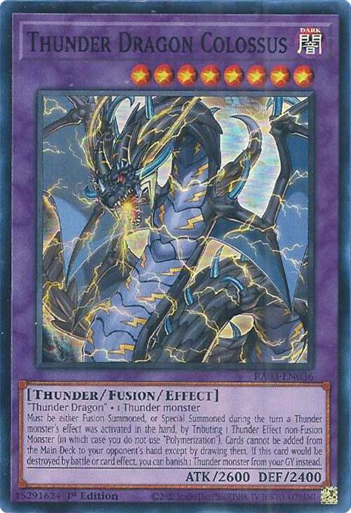 Thunder Dragon Colossus [RA03-EN036] Super Rare | Exor Games New Glasgow