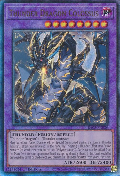 Thunder Dragon Colossus (UTR) [RA03-EN036] Prismatic Ultimate Rare | Exor Games New Glasgow