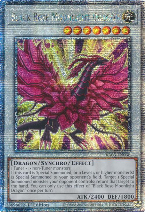 Black Rose Moonlight Dragon (Quarter Century Secret Rare) [RA03-EN038] Quarter Century Secret Rare | Exor Games New Glasgow