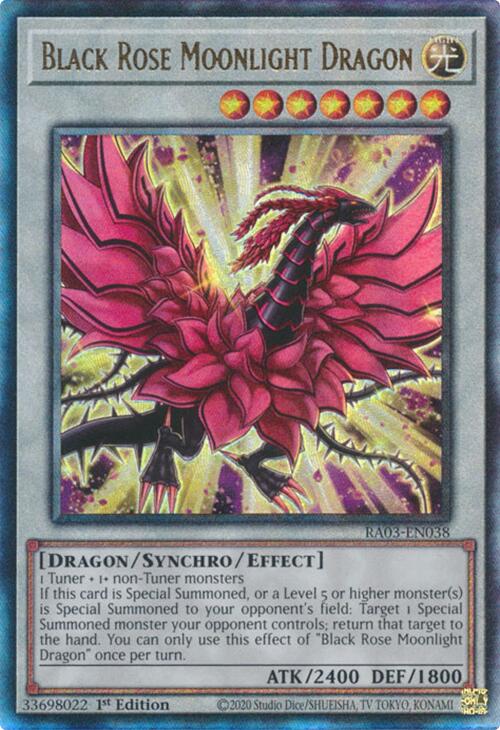 Black Rose Moonlight Dragon (UTR) [RA03-EN038] Prismatic Ultimate Rare | Exor Games New Glasgow