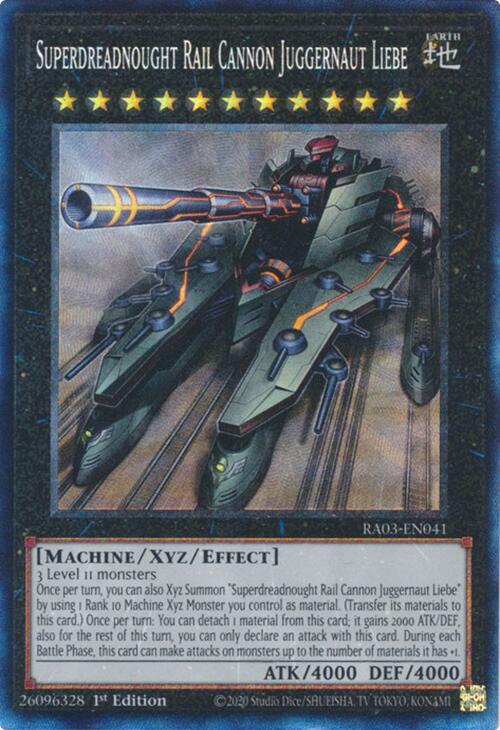 Superdreadnought Rail Cannon Juggernaut Liebe (CR) [RA03-EN041] Prismatic Collector's Rare | Exor Games New Glasgow