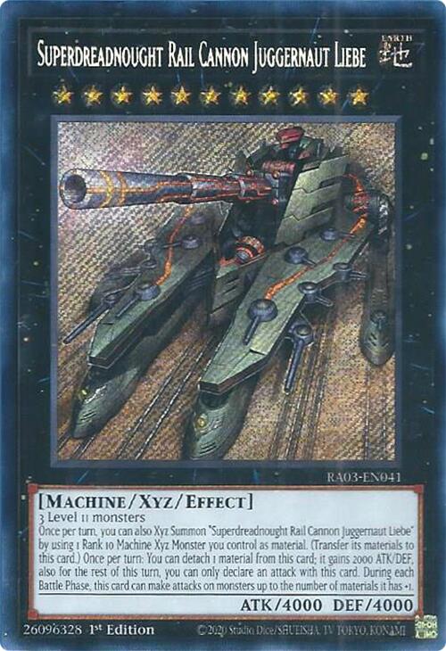 Superdreadnought Rail Cannon Juggernaut Liebe (Secret Rare) [RA03-EN041] Secret Rare | Exor Games New Glasgow