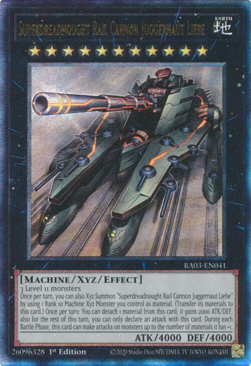 Superdreadnought Rail Cannon Juggernaut Liebe (UTR) [RA03-EN041] Prismatic Ultimate Rare | Exor Games New Glasgow