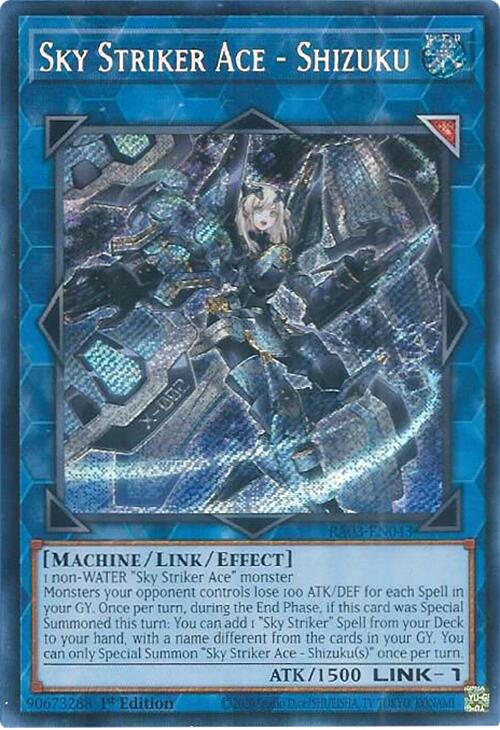 Sky Striker Ace - Shizuku (Secret Rare) [RA03-EN043] Secret Rare | Exor Games New Glasgow