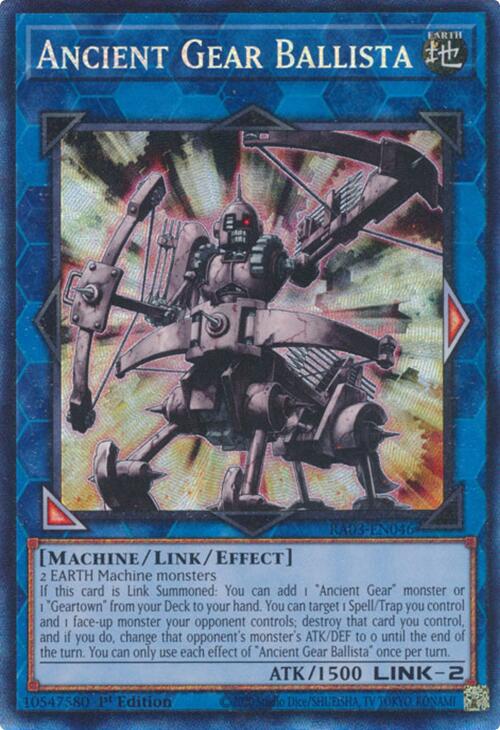 Ancient Gear Ballista (CR) [RA03-EN046] Prismatic Collector's Rare | Exor Games New Glasgow