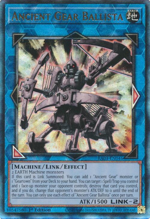 Ancient Gear Ballista (UTR) [RA03-EN046] Prismatic Ultimate Rare | Exor Games New Glasgow