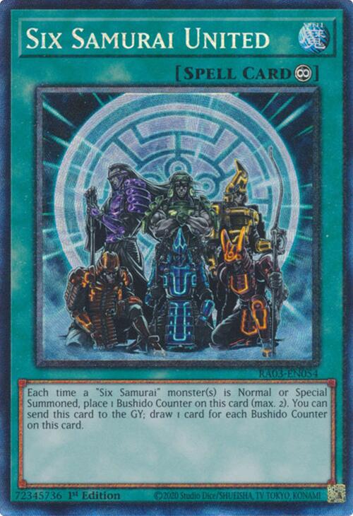 Six Samurai United (CR) [RA03-EN054] Prismatic Collector's Rare | Exor Games New Glasgow