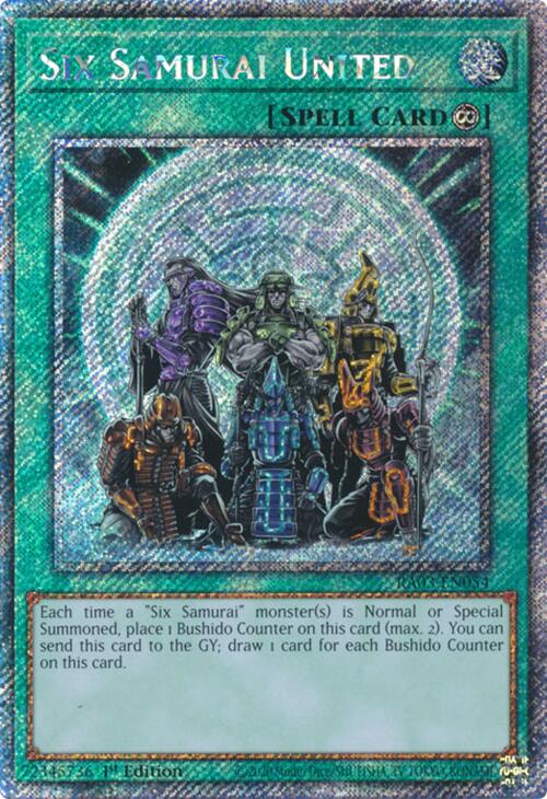 Six Samurai United (Platinum Secret Rare) [RA03-EN054] Platinum Secret Rare | Exor Games New Glasgow