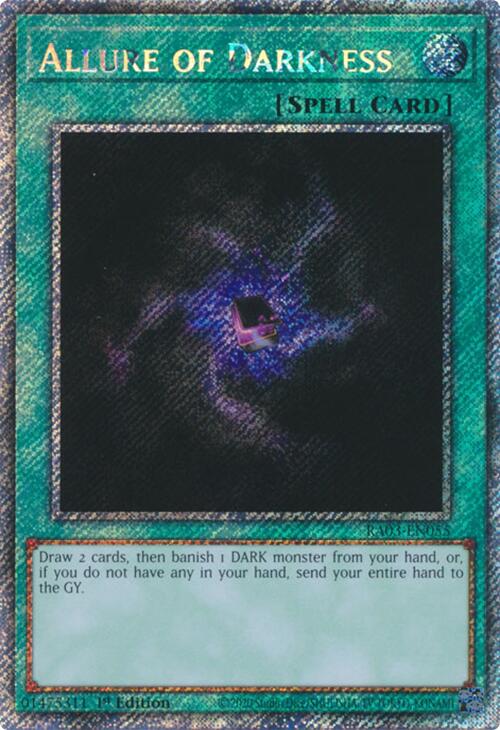 Allure of Darkness (Platinum Secret Rare) [RA03-EN055] Platinum Secret Rare | Exor Games New Glasgow