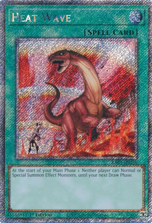 Heat Wave (Platinum Secret Rare) [RA03-EN058] Platinum Secret Rare | Exor Games New Glasgow