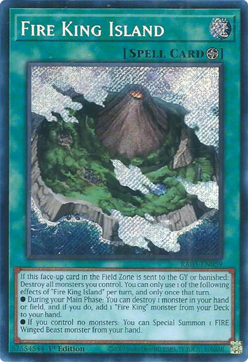 Fire King Island (Secret Rare) [RA03-EN059] Secret Rare | Exor Games New Glasgow