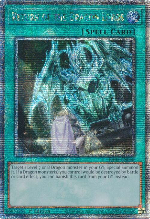 Return of the Dragon Lords (Quarter Century Secret Rare) [RA03-EN060] Quarter Century Secret Rare | Exor Games New Glasgow