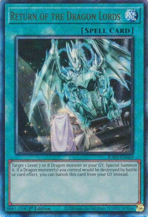 Return of the Dragon Lords (UTR) [RA03-EN060] Prismatic Ultimate Rare | Exor Games New Glasgow