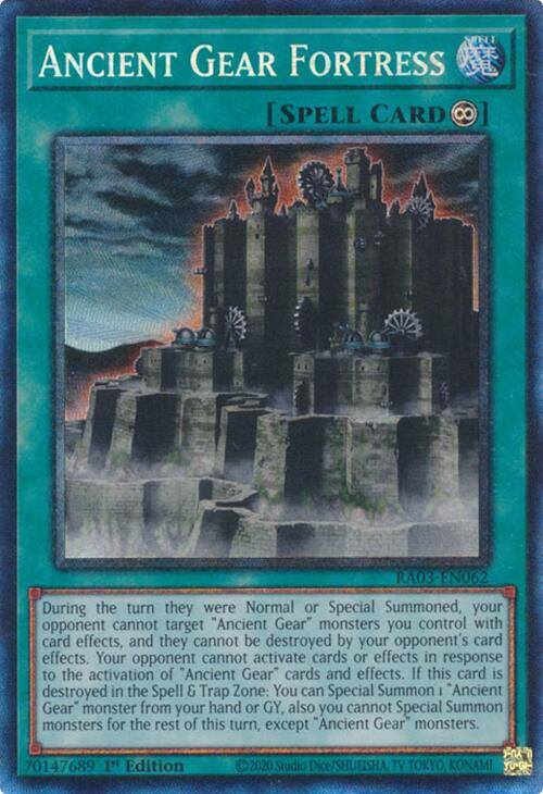 Ancient Gear Fortress (CR) [RA03-EN062] Prismatic Collector's Rare | Exor Games New Glasgow