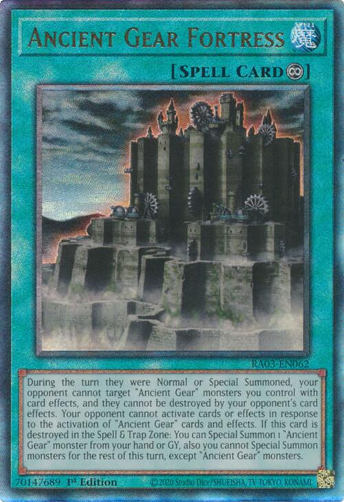 Ancient Gear Fortress (UTR) [RA03-EN062] Prismatic Ultimate Rare | Exor Games New Glasgow