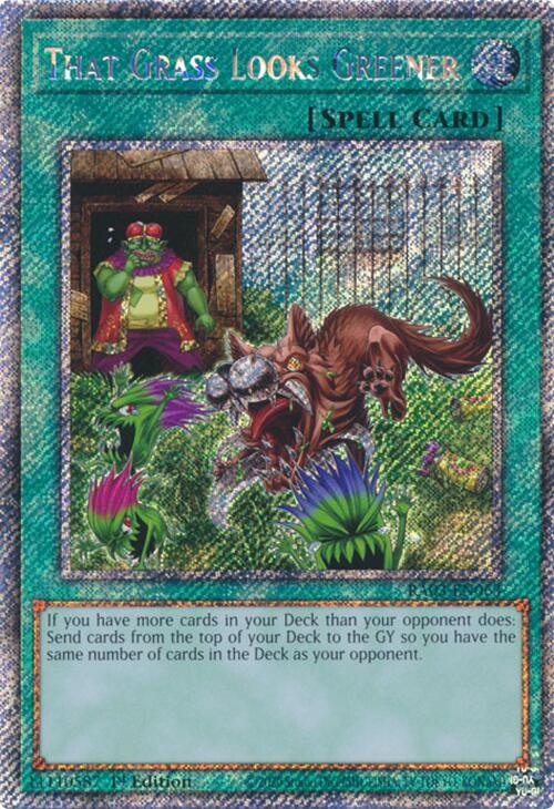 That Grass Looks Greener (Platinum Secret Rare) [RA03-EN063] Platinum Secret Rare | Exor Games New Glasgow