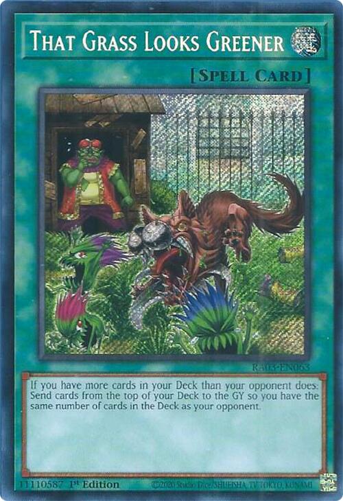 That Grass Looks Greener (Secret Rare) [RA03-EN063] Secret Rare | Exor Games New Glasgow