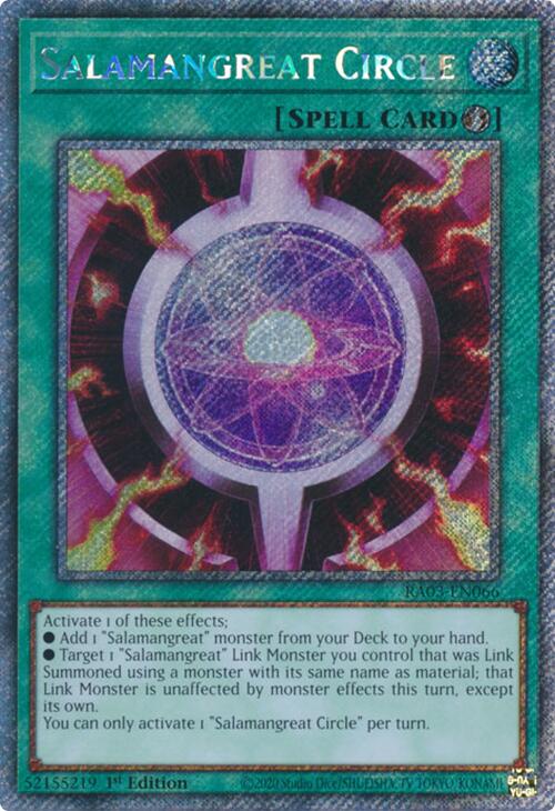 Salamangreat Circle (Platinum Secret Rare) [RA03-EN066] Platinum Secret Rare | Exor Games New Glasgow