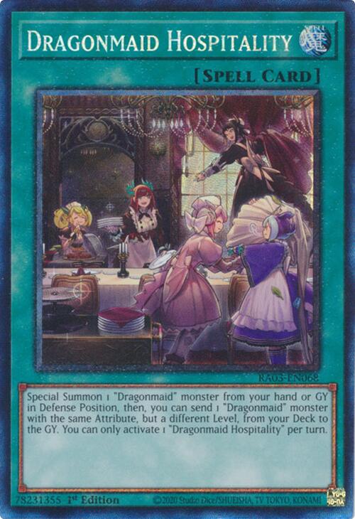 Dragonmaid Hospitality (CR) [RA03-EN068] Prismatic Collector's Rare | Exor Games New Glasgow