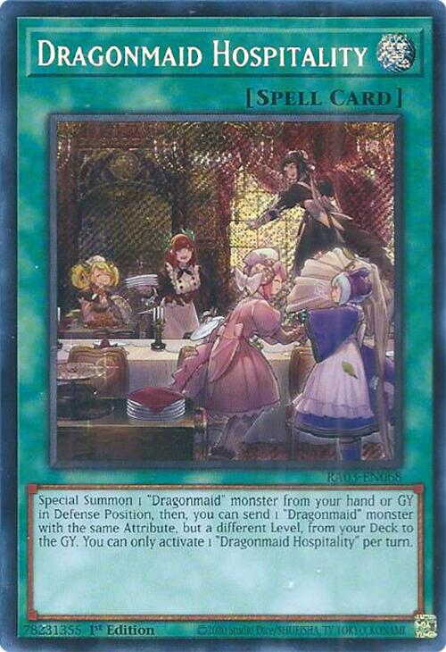 Dragonmaid Hospitality (Secret Rare) [RA03-EN068] Secret Rare | Exor Games New Glasgow