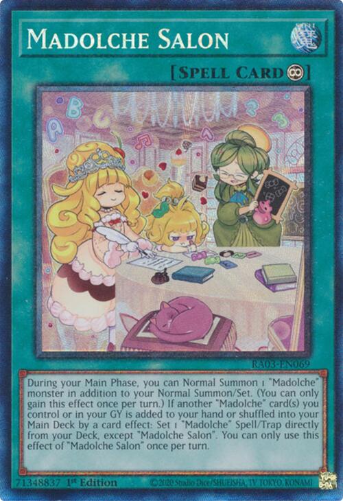 Madolche Salon (CR) [RA03-EN069] Prismatic Collector's Rare | Exor Games New Glasgow