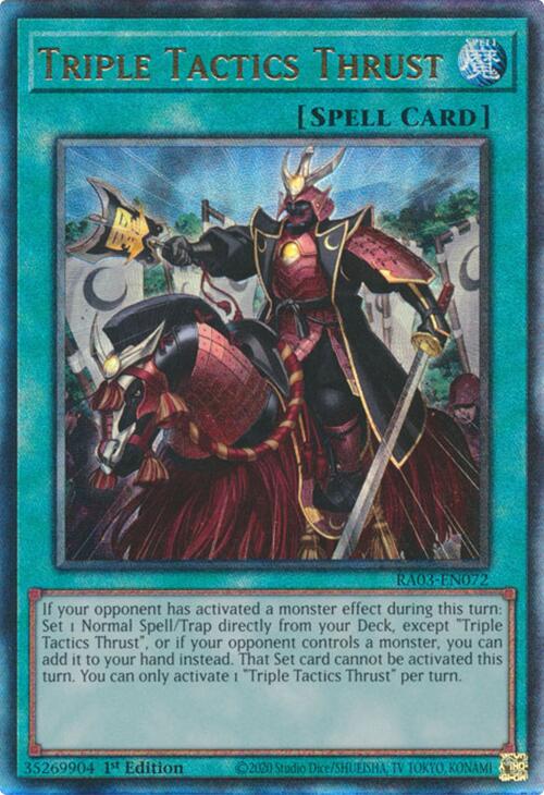 Triple Tactics Thrust (UTR) [RA03-EN072] Prismatic Ultimate Rare | Exor Games New Glasgow