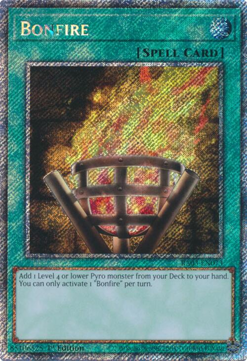 Bonfire (Platinum Secret Rare) [RA03-EN073] Platinum Secret Rare | Exor Games New Glasgow