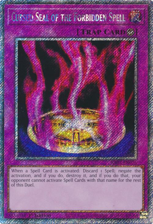 Cursed Seal of the Forbidden Spell (Platinum Secret Rare) [RA03-EN076] Platinum Secret Rare | Exor Games New Glasgow