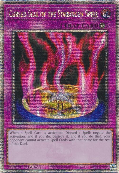 Cursed Seal of the Forbidden Spell (Quarter Century Secret Rare) [RA03-EN076] Quarter Century Secret Rare | Exor Games New Glasgow