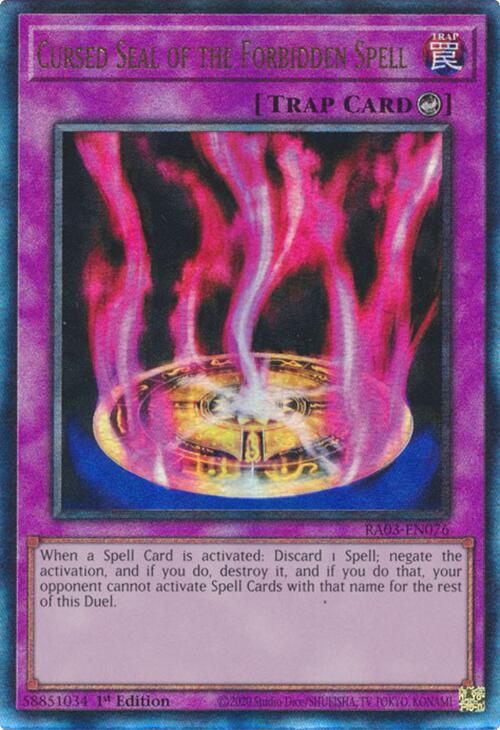 Cursed Seal of the Forbidden Spell (UTR) [RA03-EN076] Prismatic Ultimate Rare | Exor Games New Glasgow