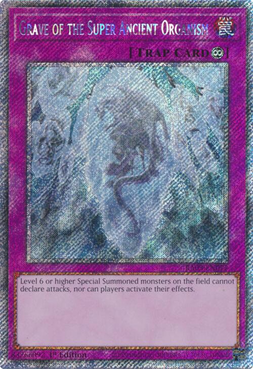 Grave of the Super Ancient Organism (Platinum Secret Rare) [RA03-EN077] Platinum Secret Rare | Exor Games New Glasgow