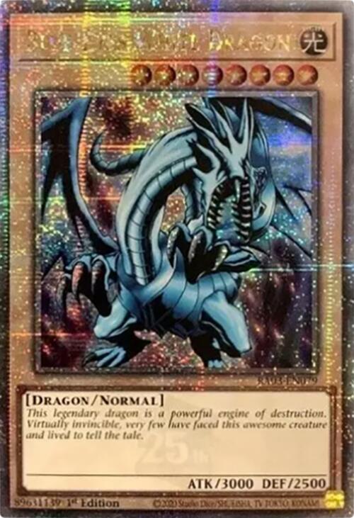 Blue-Eyes White Dragon (Quarter Century Secret Rare) [RA03-EN079] Quarter Century Secret Rare | Exor Games New Glasgow