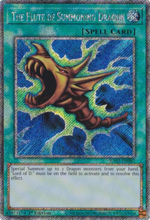 The Flute of Summoning Dragon (Platinum Secret Rare) [RA03-EN087] Platinum Secret Rare | Exor Games New Glasgow