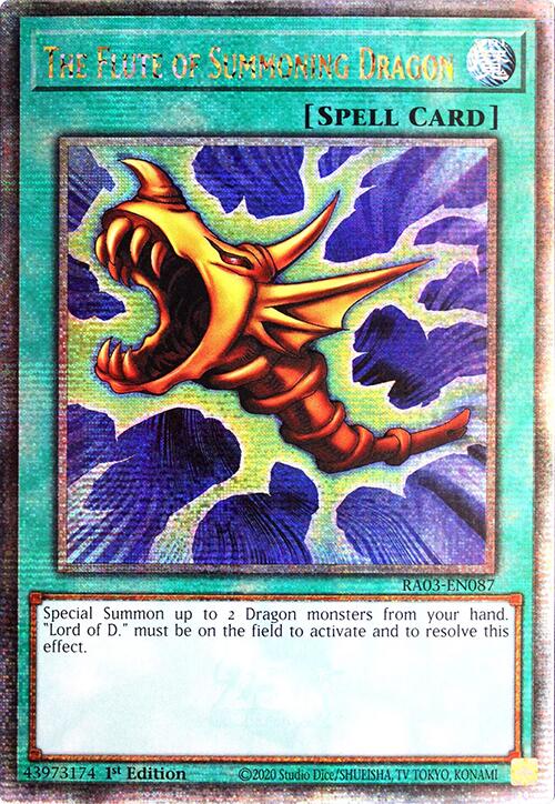 The Flute of Summoning Dragon (Quarter Century Secret Rare) [RA03-EN087] Quarter Century Secret Rare | Exor Games New Glasgow