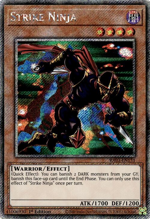 Strike Ninja (Platinum Secret Rare) [RA03-EN131] Platinum Secret Rare | Exor Games New Glasgow