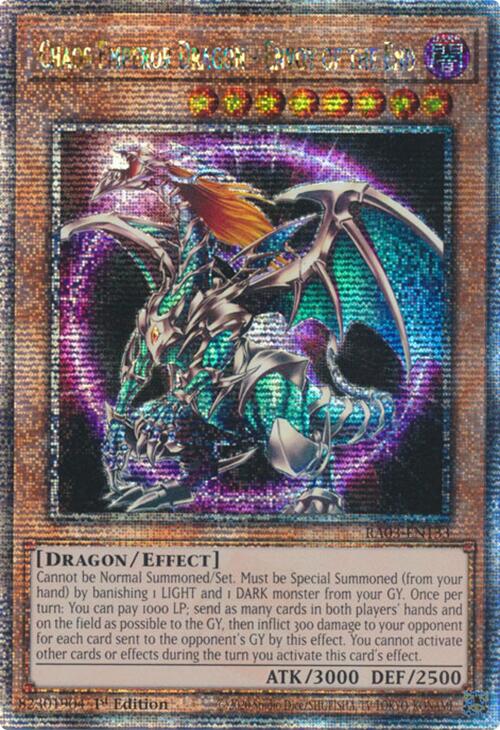 Chaos Emperor Dragon - Envoy of the End (Quarter Century Secret Rare) [RA03-EN133] Quarter Century Secret Rare | Exor Games New Glasgow