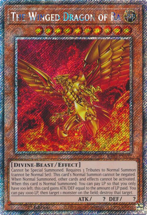 The Winged Dragon of Ra (Platinum Secret Rare) [RA03-EN137] Platinum Secret Rare | Exor Games New Glasgow