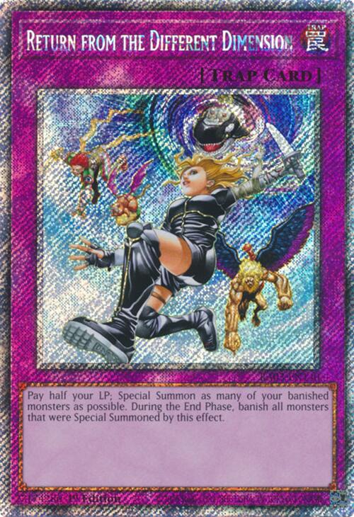Return from the Different Dimension (Platinum Secret Rare) [RA03-EN140] Platinum Secret Rare | Exor Games New Glasgow