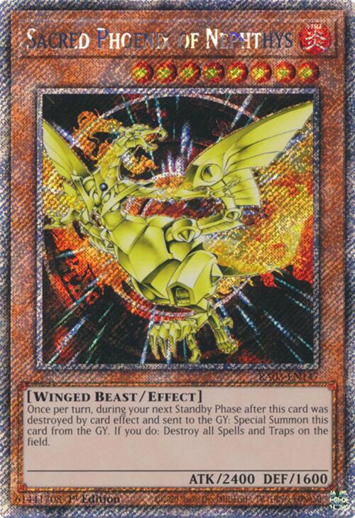 Sacred Phoenix of Nephthys (Platinum Secret Rare) [RA03-EN147] Platinum Secret Rare | Exor Games New Glasgow