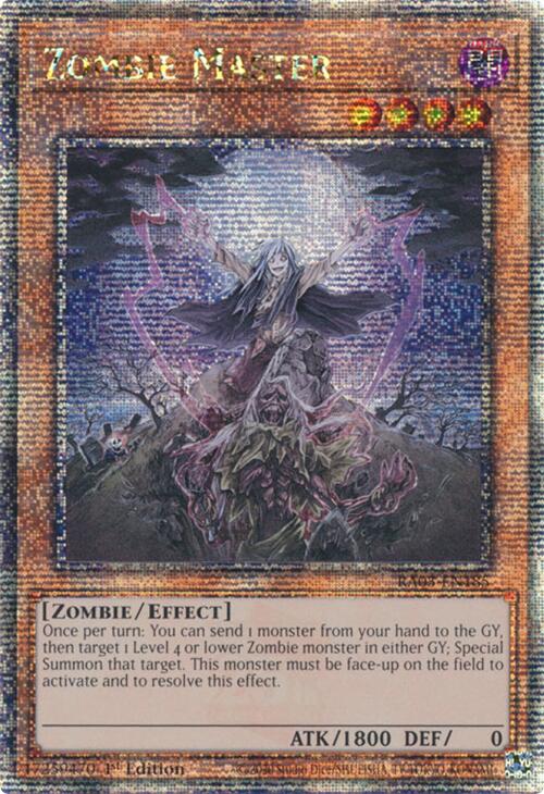 Zombie Master (Quarter Century Secret Rare) [RA03-EN185] Quarter Century Secret Rare | Exor Games New Glasgow