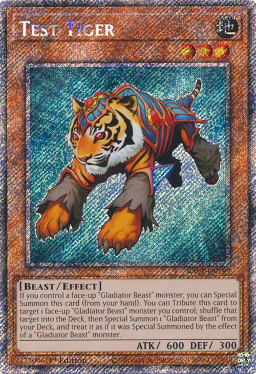 Test Tiger (Platinum Secret Rare) [RA03-EN189] Platinum Secret Rare | Exor Games New Glasgow