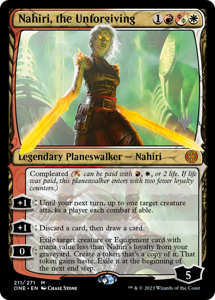 Nahiri, the Unforgiving (Promo Pack) [Phyrexia: All Will Be One Promos] | Exor Games New Glasgow