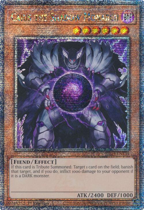 Caius the Shadow Monarch (Quarter Century Secret Rare) [RA03-EN194] Quarter Century Secret Rare | Exor Games New Glasgow