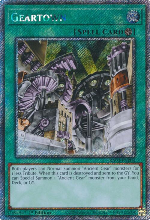 Geartown (Platinum Secret Rare) [RA03-EN203] Platinum Secret Rare | Exor Games New Glasgow