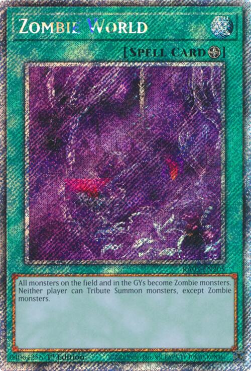 Zombie World (Platinum Secret Rare) [RA03-EN205] Platinum Secret Rare | Exor Games New Glasgow