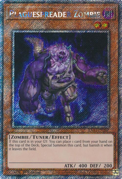Plaguespreader Zombie (Platinum Secret Rare) [RA03-EN207] Platinum Secret Rare | Exor Games New Glasgow